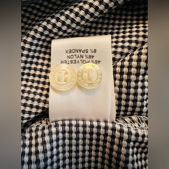 Murano Men’s Slim Fit Performance Men’s Black & White Checkered Shirt. 2XL. NWT - Picture 11 of 13